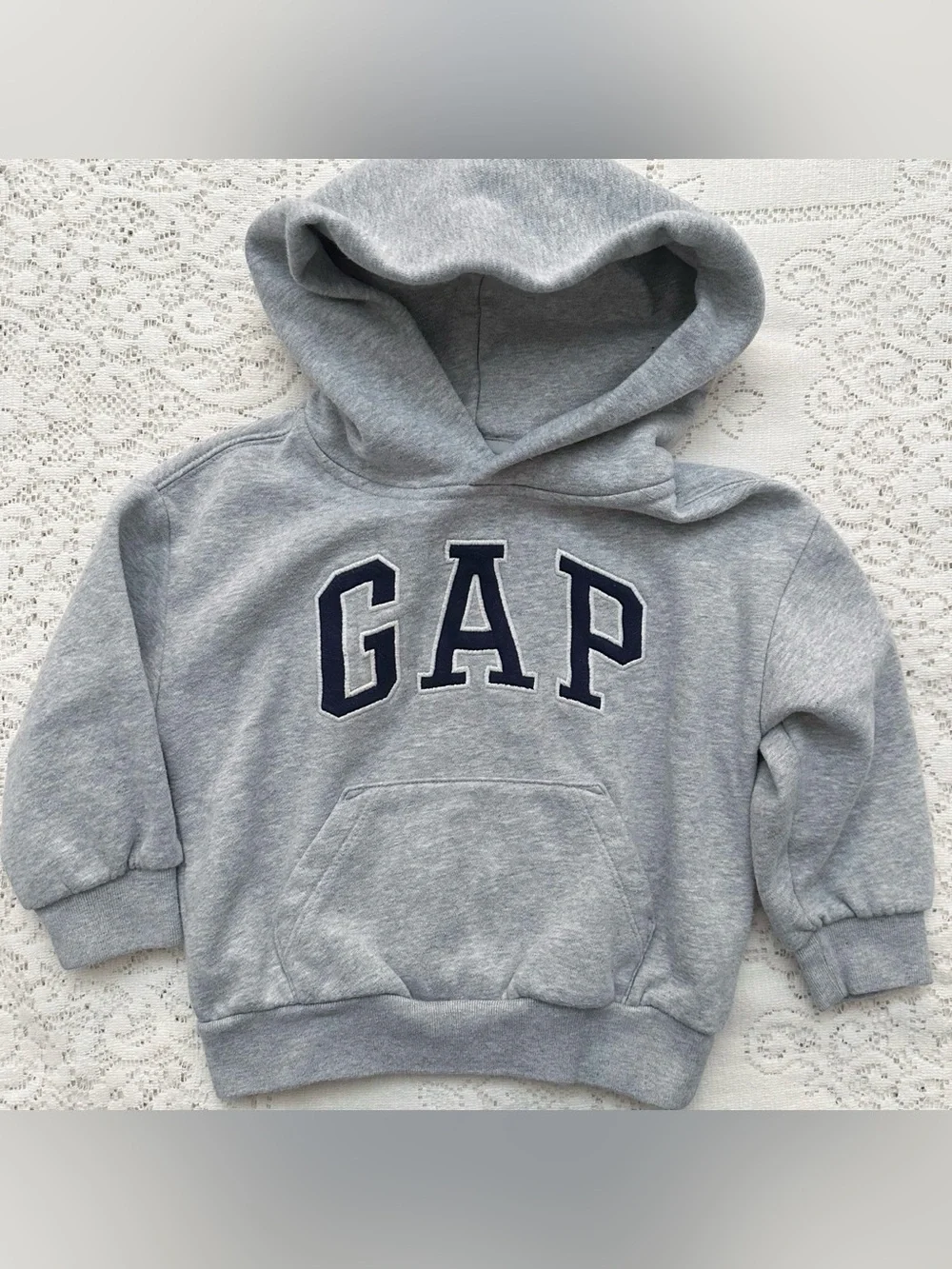 Baby Gap Hoodie Size 2T Boys Relaxed Logo Cotton Blend Long Sleeve Sz 2 Years